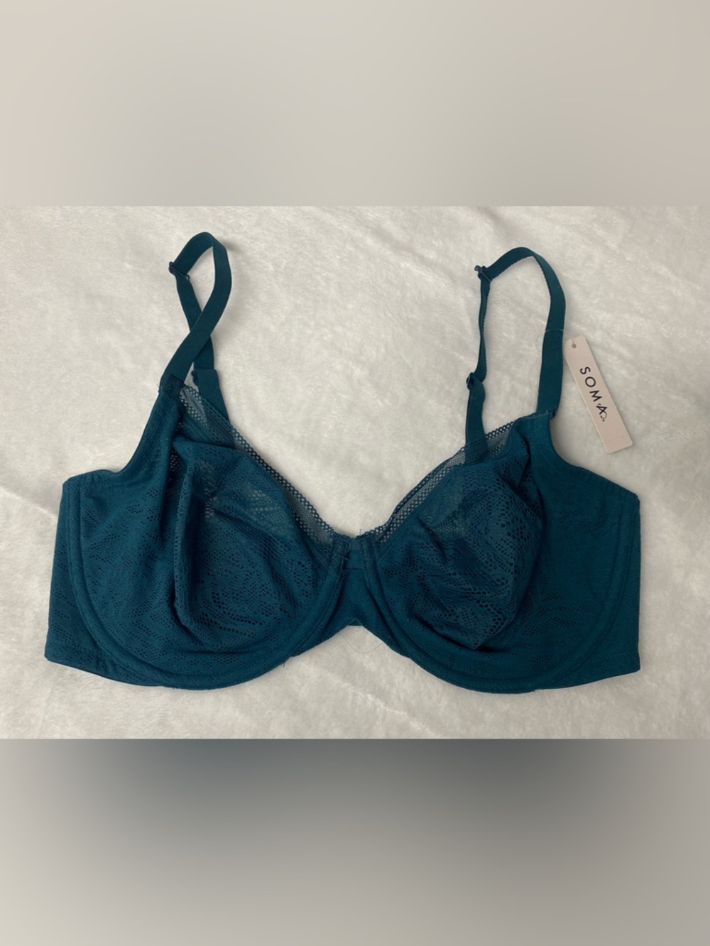 NWT Soma Unlined Perfect Coverage Bra With Underwire Size 36DD Dark Harbour